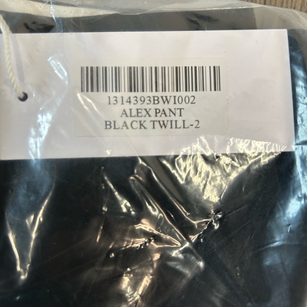 Reformation Alex Pant in Black Twill Size 2 - Picture 5 of 6
